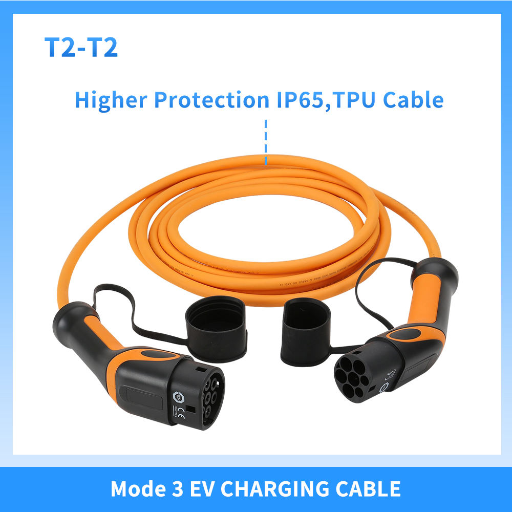 Customized Type 2 to Type 2 Model 3 TPU EV Charging Cable